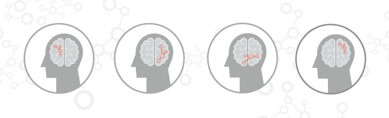 Banner of four head icons